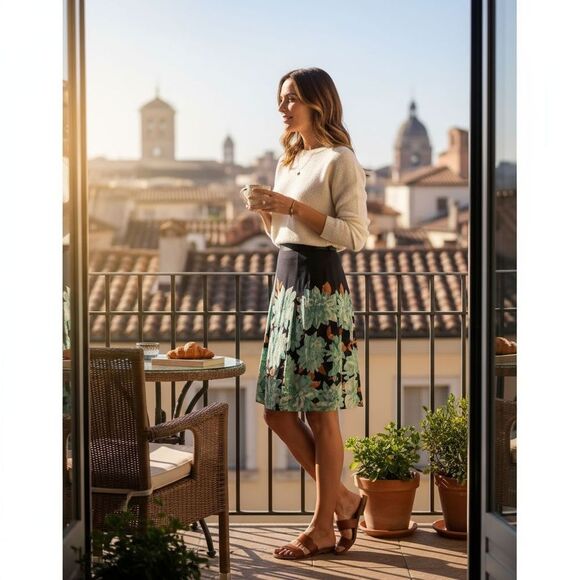 Speechless Dresses & Skirts - Speechless Black, Blue, & Brown Floral Skirt (7)